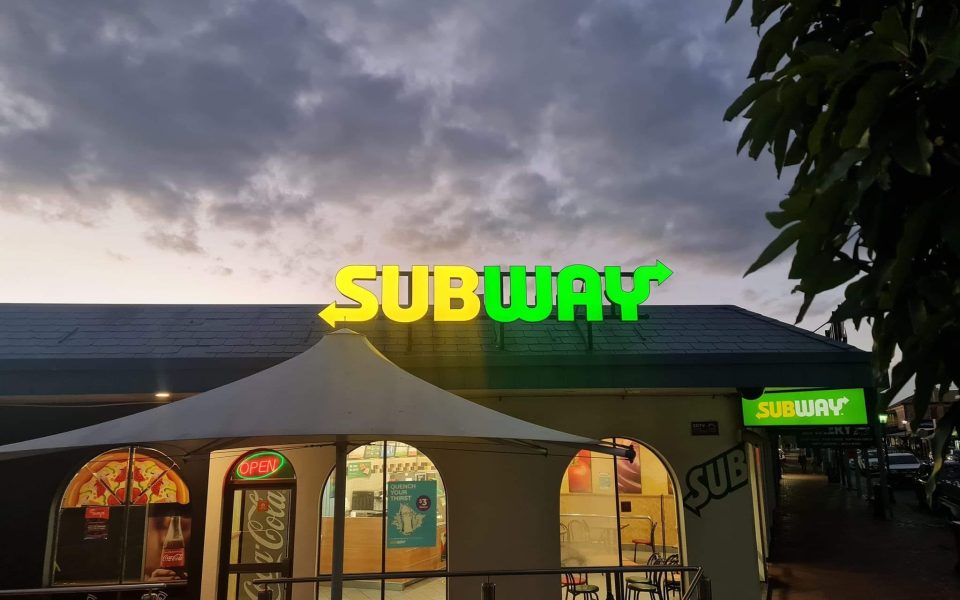 3D Illuminated Logo Stands Out At Night