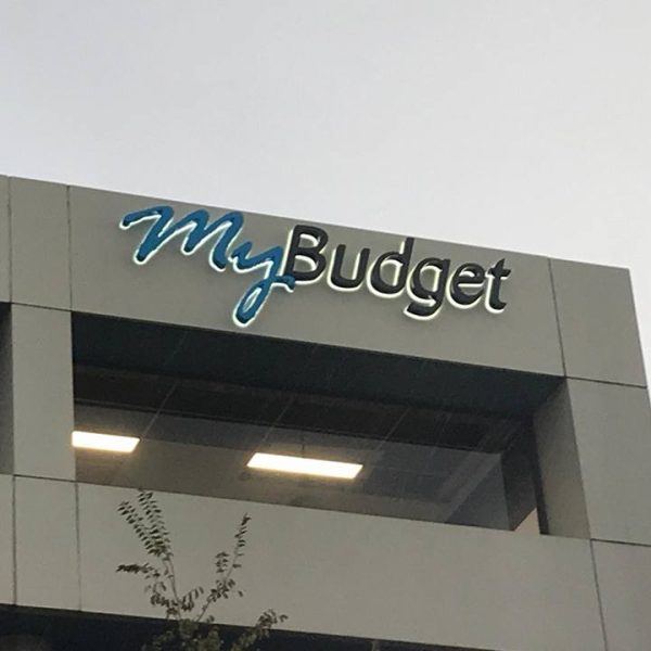 Backlit Outdoor Building Sign