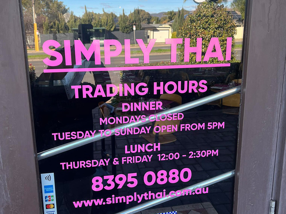 Vinyl Lettering for Window